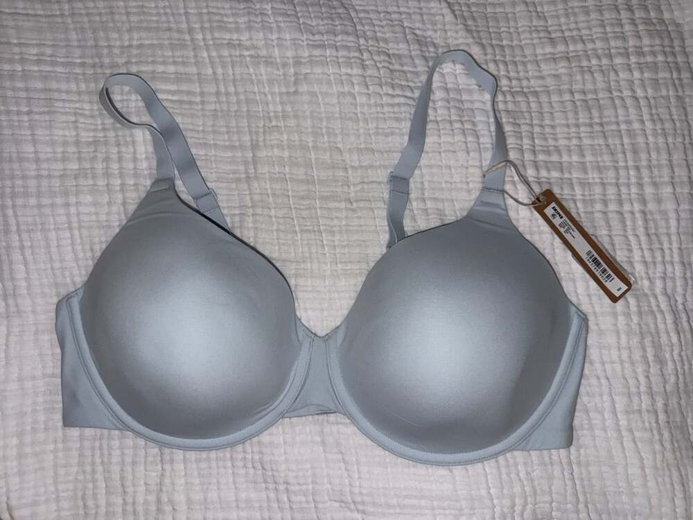 SKIMS Fits Everybody T-Shirt Bra Opal Blue 40C NWT $54 BR-UWR-2294